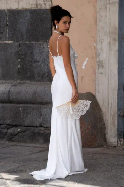 Sale Prosecco White Rosette Frill Maxi Dress Golden Hour Bachelorette|Engagement Party