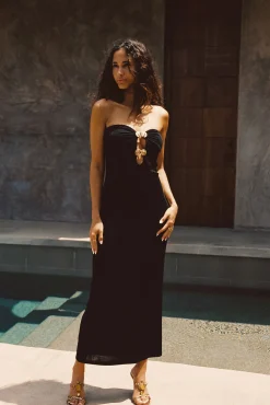 Hot Rayne Black Embellished Maxi Dress Date Night Dresses|Party Dresses