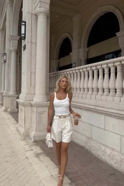 Fashion Rivera Ivory Trouser Short Shorts|The White Edit