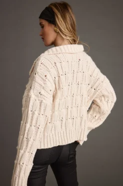 Outlet Riverstone Cream Cableknit Sweater Sweaters + Cardis|Long Sleeves