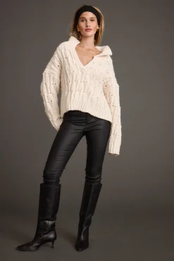 Outlet Riverstone Cream Cableknit Sweater Sweaters + Cardis|Long Sleeves