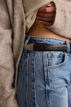 Clearance Rogue Black Genuine Leather Belt Belts