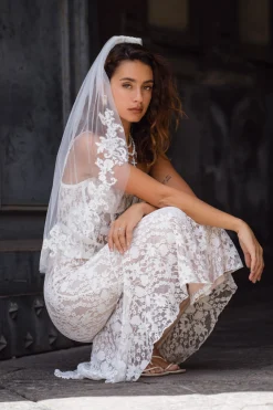 Hot Rosemary White Lace Maxi Skirt Bridal Bottoms|Skirts