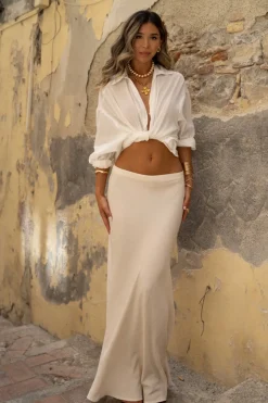 New San Vito White Button Down Long Sleeve Top Long Sleeves|The White Edit