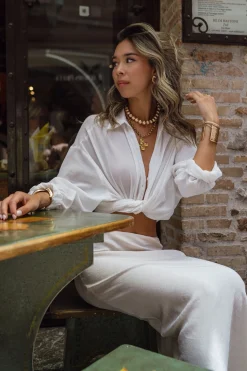 New San Vito White Button Down Long Sleeve Top Long Sleeves|The White Edit