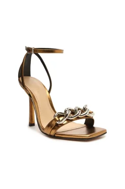 Fashion Lindsay Pewter Metallic Heel Shoes