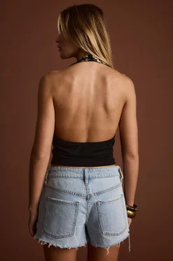 Outlet Solstice Gold Floral Embellished Mesh Crop Top Date Night Tops|Going Out Tops