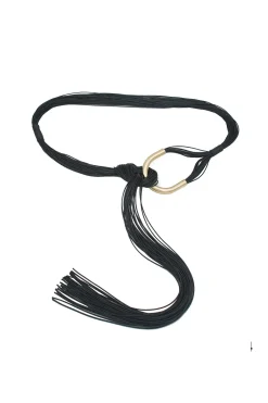 Clearance Soul Ties Black and Gold Wrap Belt Belts