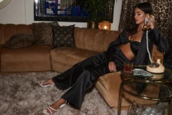 Sale St. Barths Black Satin Pant Pants