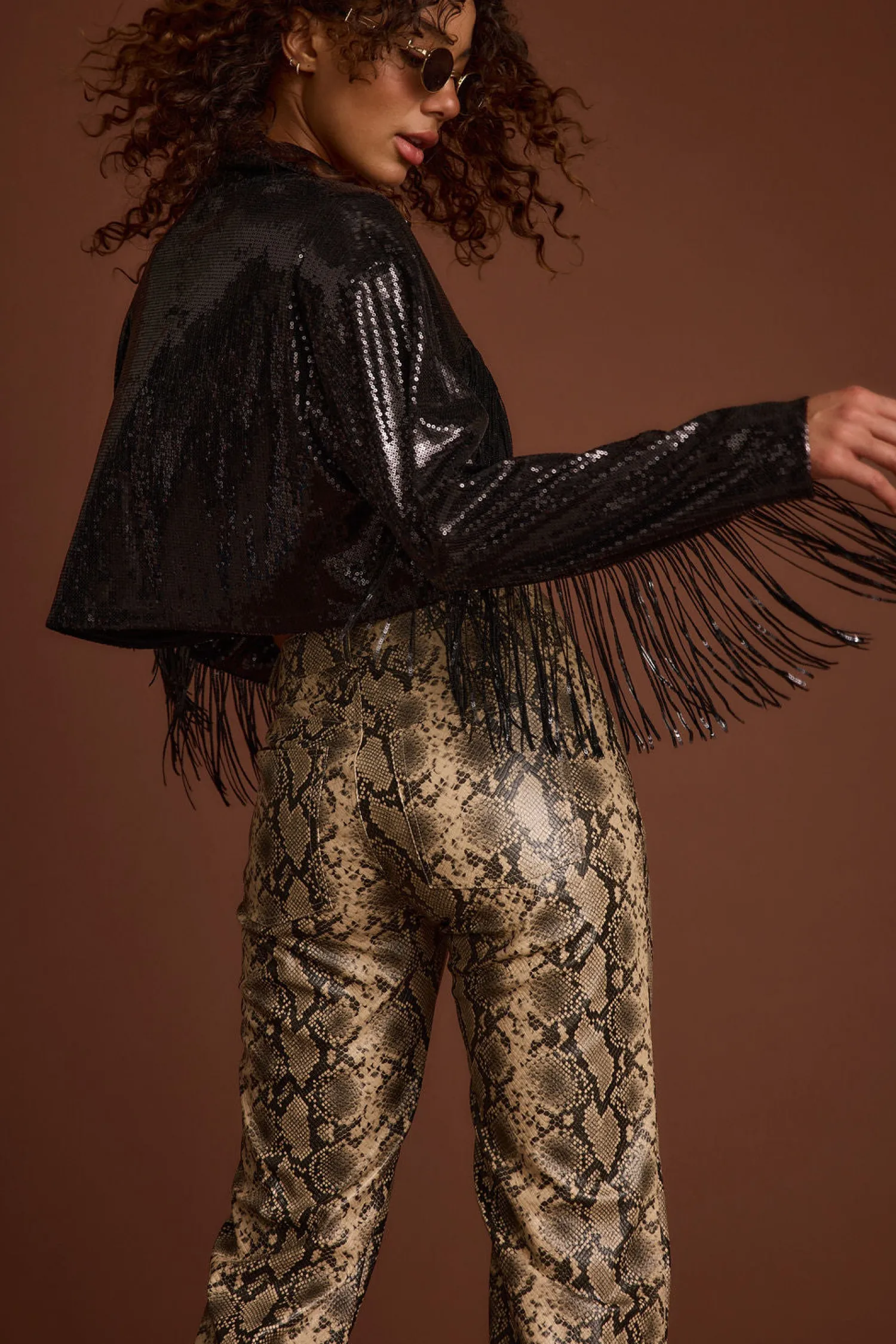 Discount Star Crossed Black Sequin Jacket Jackets|Western Bachelorette