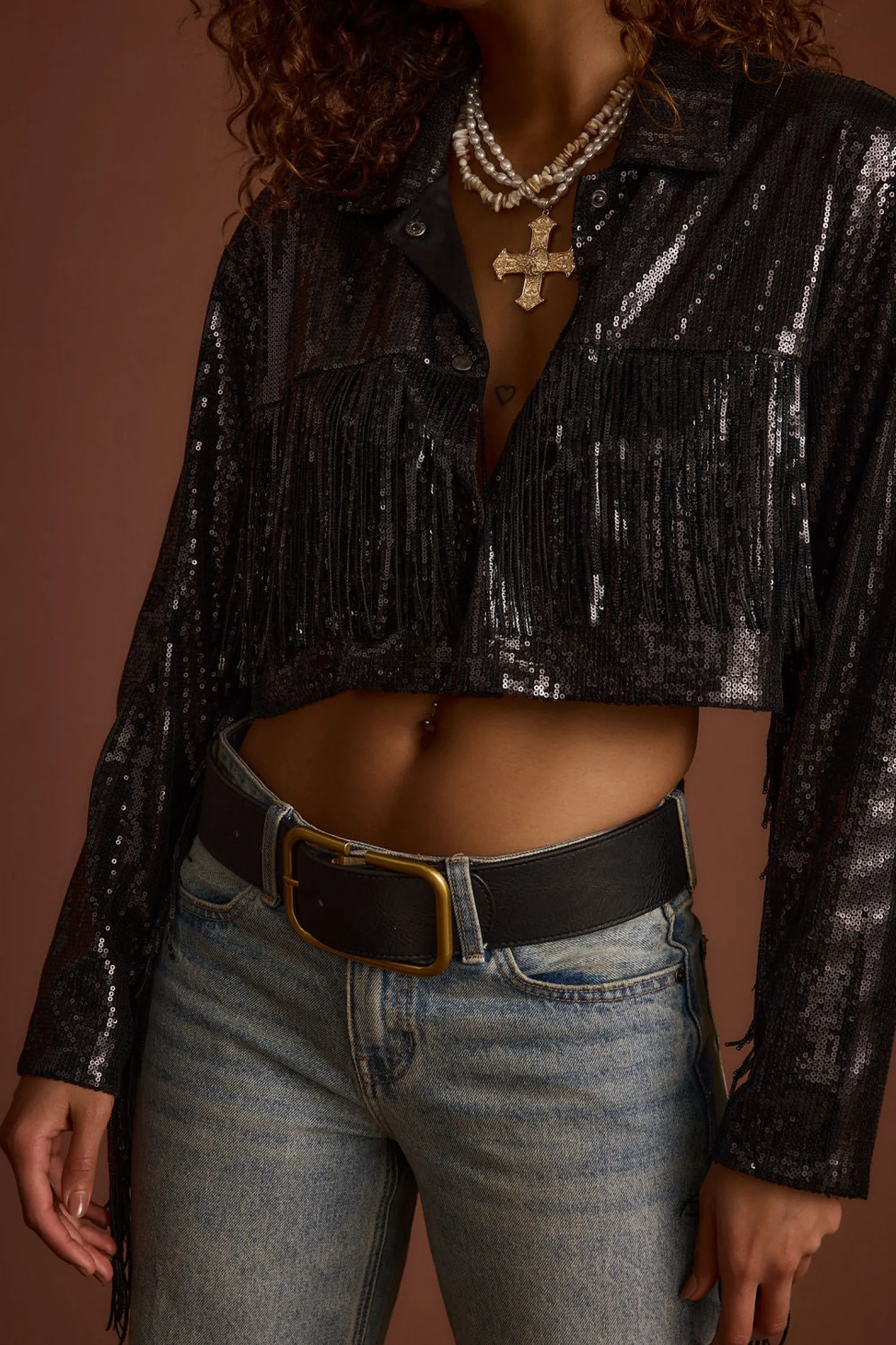 Discount Star Crossed Black Sequin Jacket Jackets|Western Bachelorette