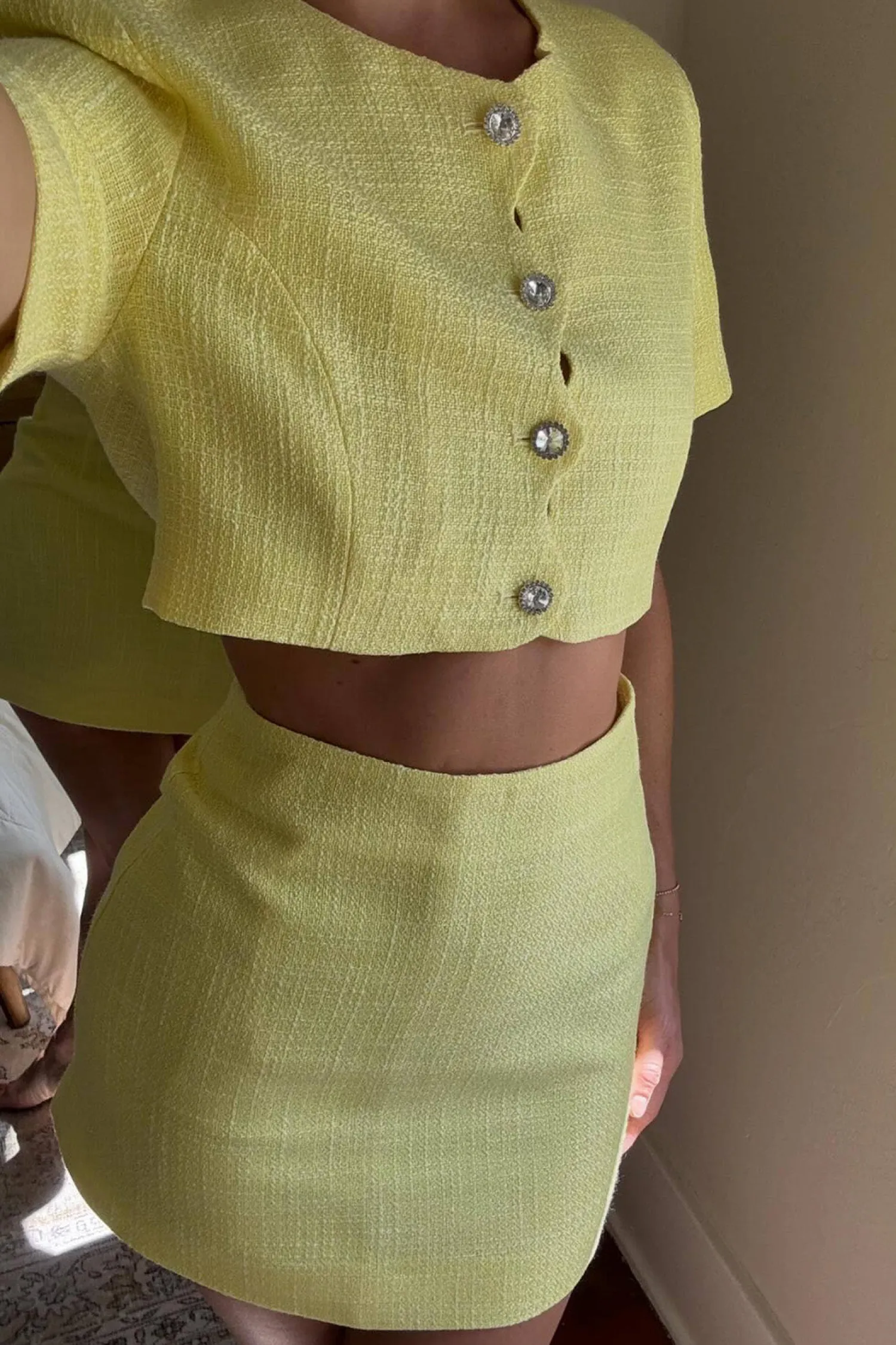 Sale Sunday Yellow Mini Skirt Skirts|Vacation Sets