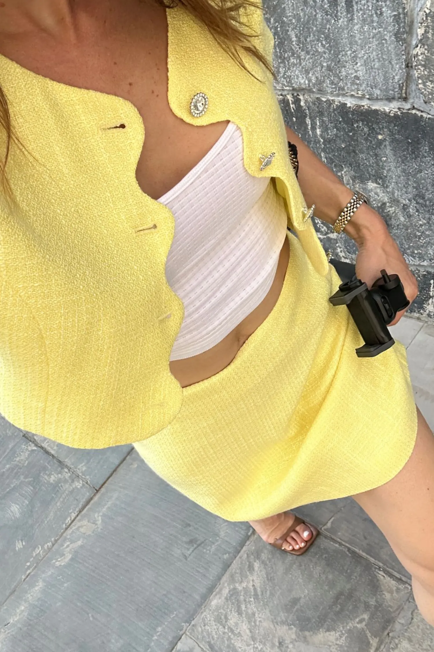 Sale Sunday Yellow Mini Skirt Skirts|Vacation Sets