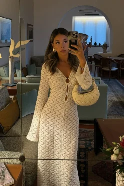 Hot Tatiana Crochet O Ring Maxi Dress The White Edit|Seashells + Wedding Bells