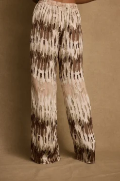 Best Taza Abstract Satin Pant Pants|Sets