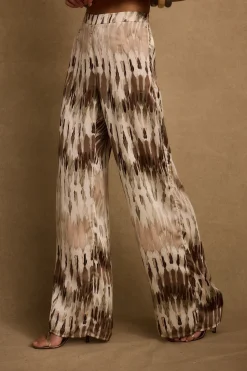 Best Taza Abstract Satin Pant Pants|Sets