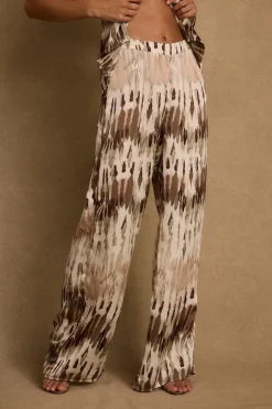 Best Taza Abstract Satin Pant Pants|Sets