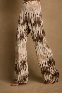 Best Taza Abstract Satin Pant Pants|Sets