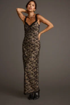 Hot Temptation Black Lace Maxi Dress Date Night Dresses|Party Dresses
