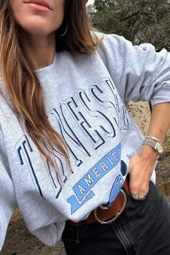 Outlet Tennessee Grey Crewneck Sweater Long Sleeves