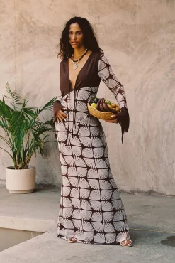 Discount Thea Block Print Maxi Dress Day Dresses|Vacation Dresses