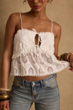 Online Tita White Eyelet Top Tees + Tanks|The White Edit