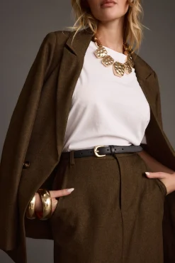 New Tory Mocha Twill Blazer Jackets|Sets