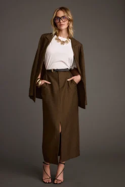 New Tory Mocha Twill Blazer Jackets|Sets