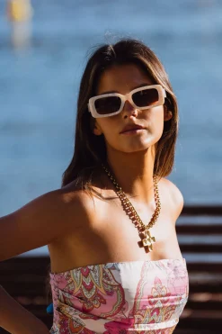 New Tropicana Light Pink Sunglasses Seashells + Wedding Bells|Sunnies Shop