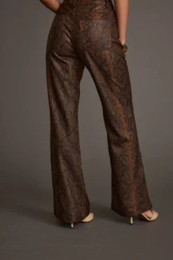 Outlet Viper Room Snake Print Vegan Leather Pants Pants