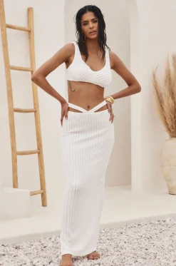 Clearance West Coast White Crop Top Tees + Tanks|The White Edit